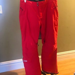 Columbia ski pants. Coral color.